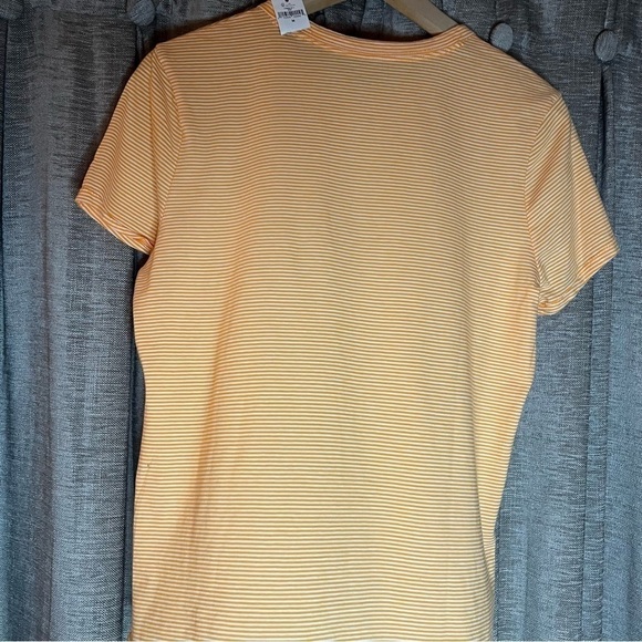 NWT Gap Orange Stripe Short Sleeve Crewneck Tee Shirt Size Medium - Picture 9 of 12